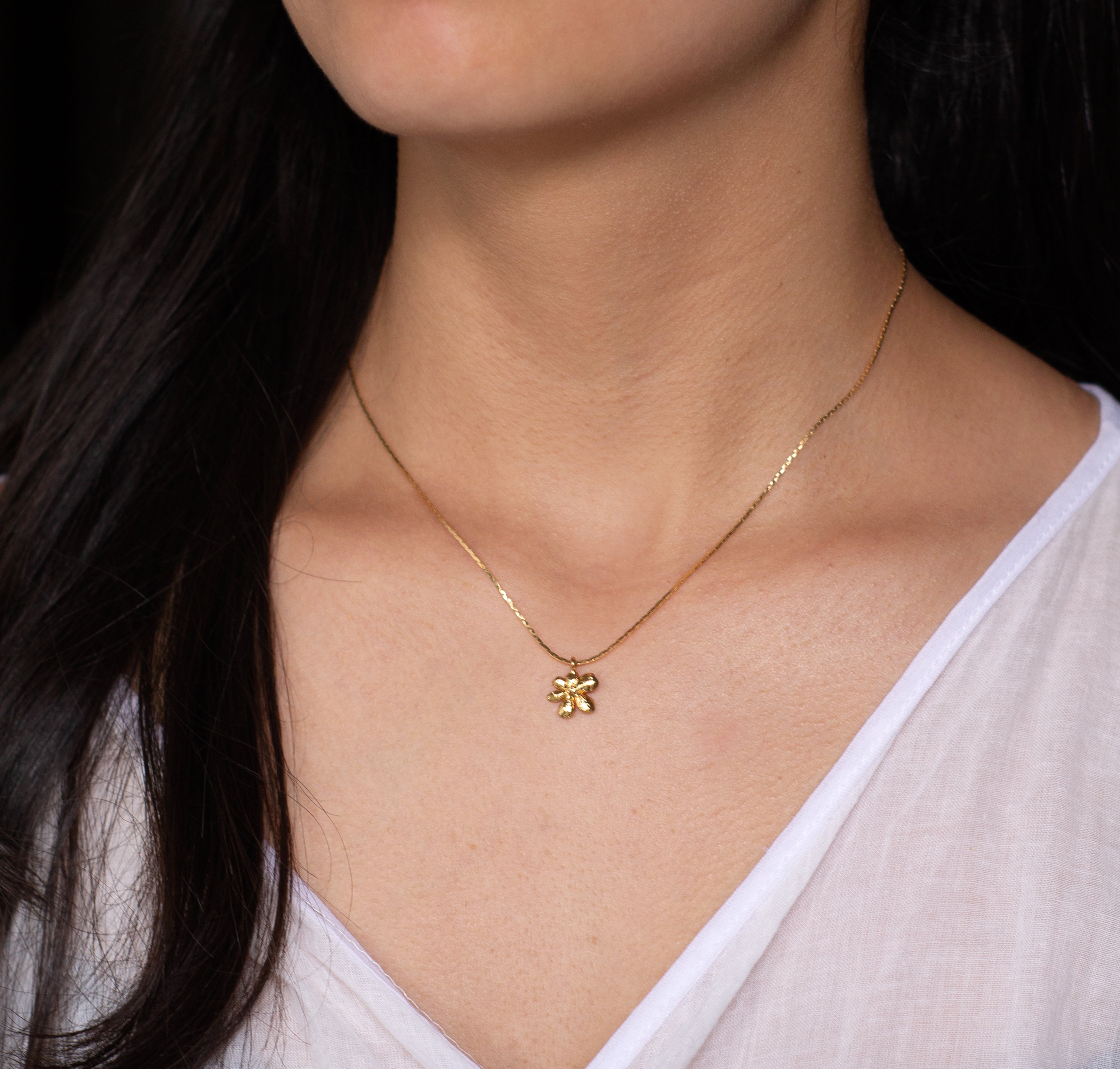 Collar Flor zanahoria