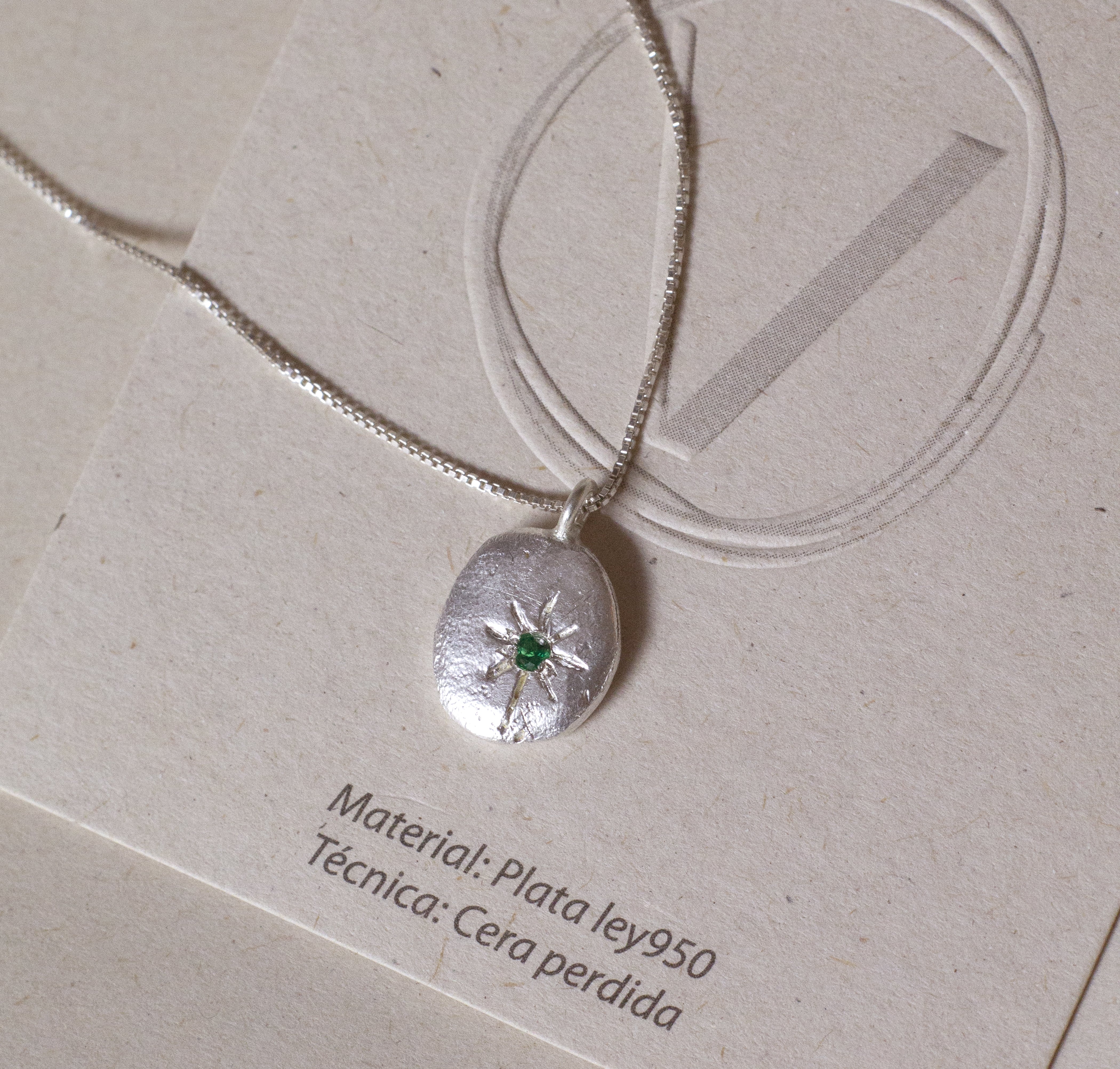 Collar moneda Estrella (Plata ley950)